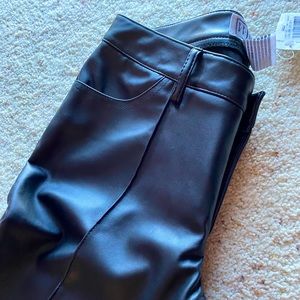 New BB Dakota leather wide legs pant size S